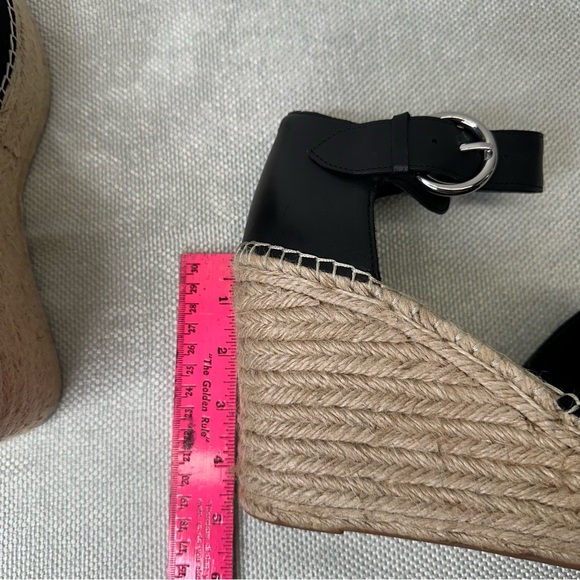 Marc Fisher ⭐️ Black Wedge Sandals Sz 10 - Picture 7 of 10